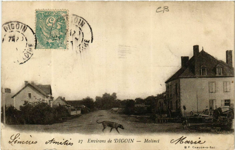 Carte postale ancienne Env. de Digoin - Molinet à Digoin