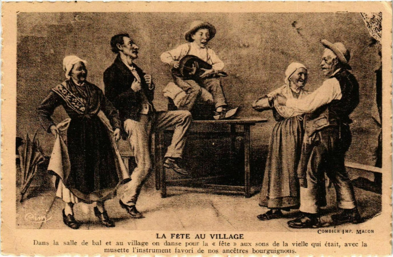 Carte postale ancienne La Fete au Village