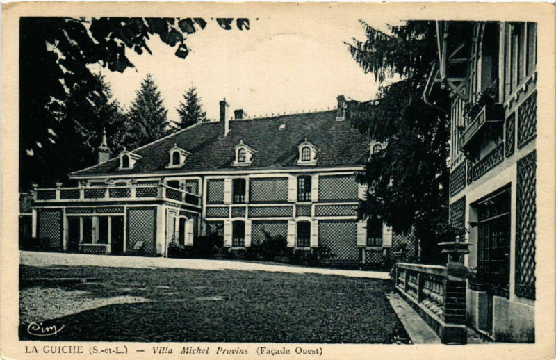 Carte postale ancienne La Guiche - Villa Michel Provins (Facade Ouest) à La Guiche