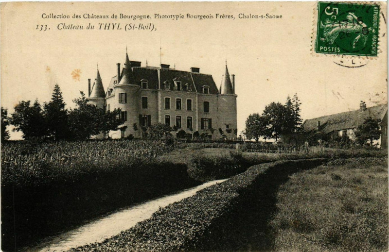 Carte postale ancienne Chateau du Thyl (Saint-Boil) à Château