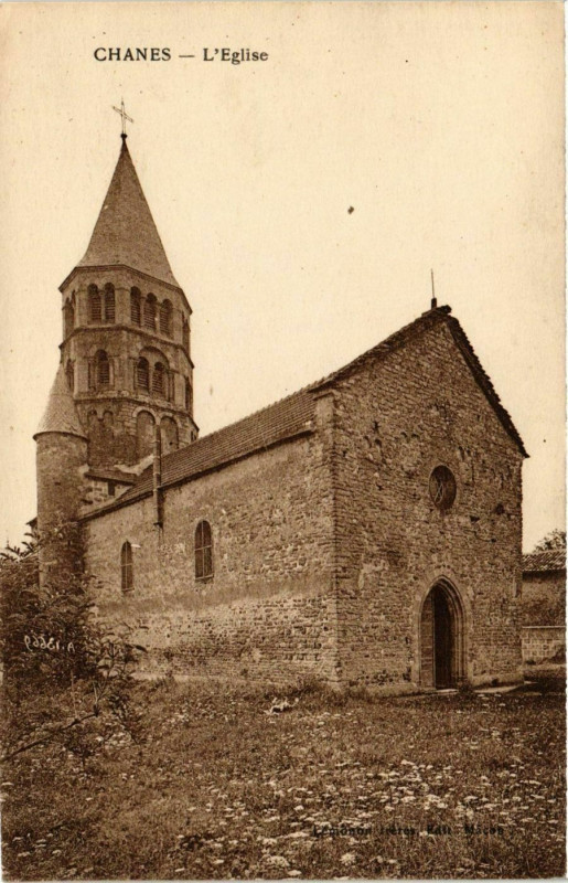 Carte postale ancienne Chanes - L'Eglise à Chânes