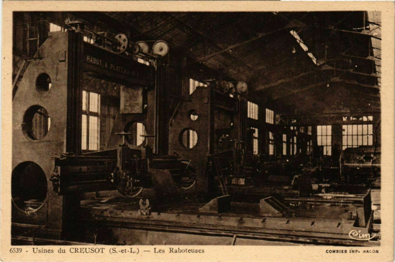 Carte postale ancienne Usines du Creusot - Les Raboteuses