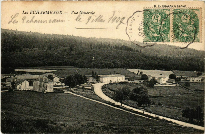 Carte postale ancienne Les Echarmeaux - Les Echarmeaux - Vue générale