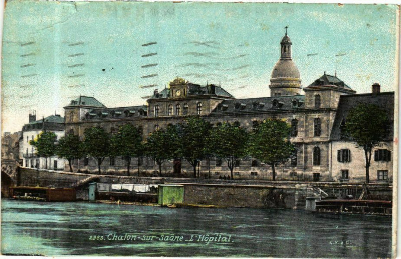 Carte postale ancienne Ed. Aqua 2983 Chalone-sur-Saone L'Hopital