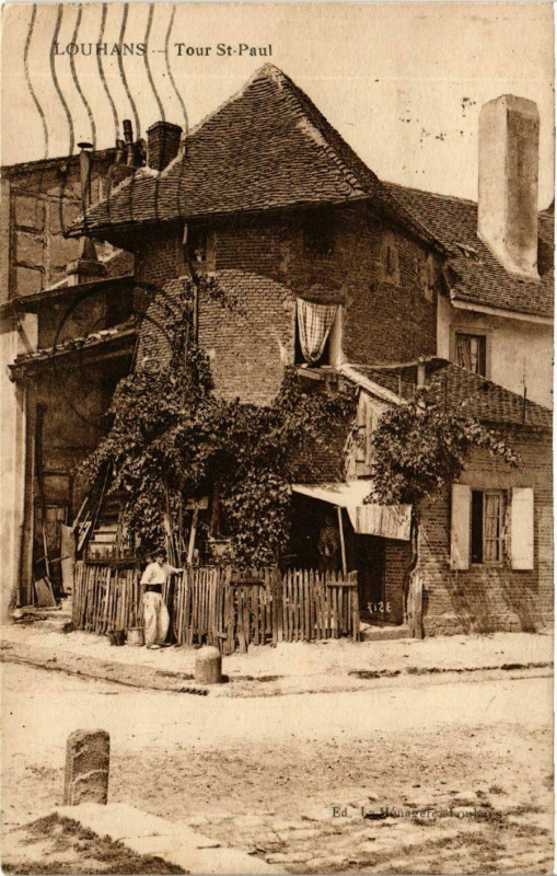 Carte postale ancienne Louchans - Tour Saint-Paul