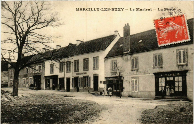 Carte postale ancienne Marcilly-les-Buxy - Le Martret - La Poste à Marcilly-lès-Buxy