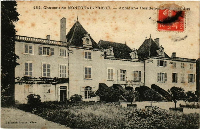 Carte postale ancienne Chateau de Montceau-Prisse - Ancienne Resience à Château