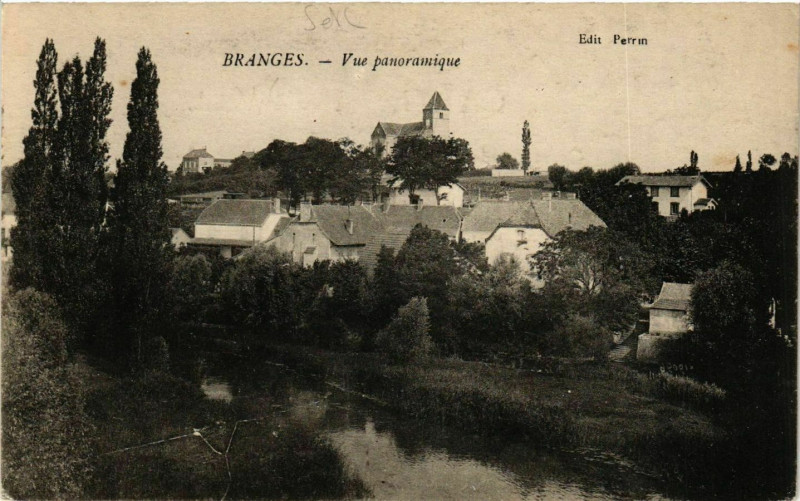Carte postale ancienne Branges - Vue Panoramique à Branges