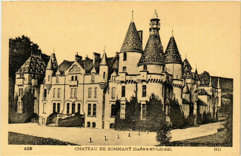 Carte postale ancienne Chateau de Sommant à Château