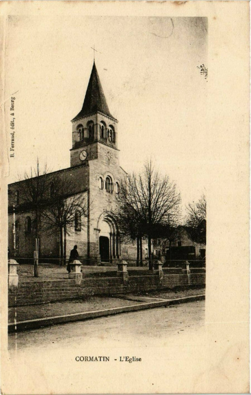 Carte postale ancienne Cormatin - L'Eglise à Cormatin
