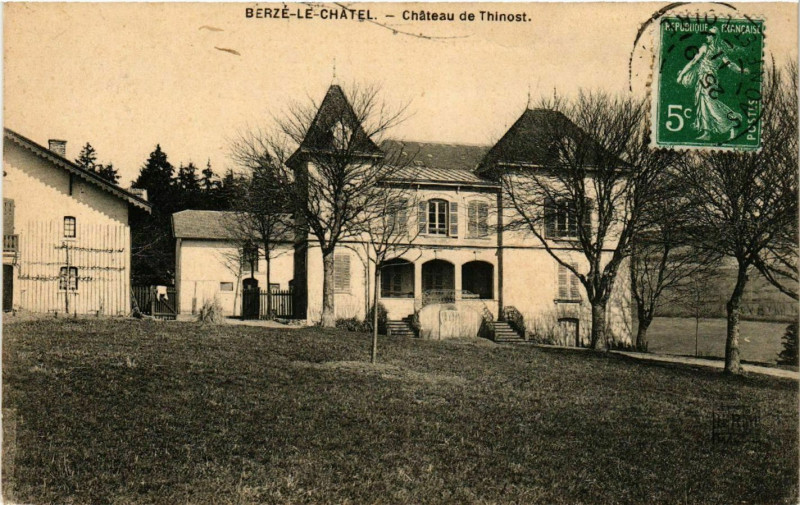 Carte postale ancienne Berze-le-Chateal - Chateau de Thinost à Château