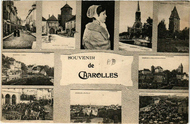 Carte postale ancienne Souvenir de Charolles à Charolles