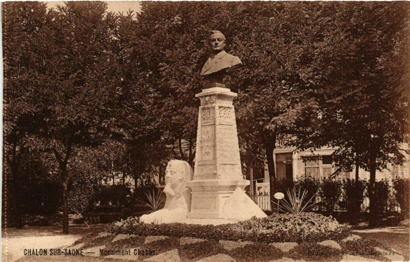 Carte postale ancienne Chalon-sur-Saone - Monument Chabas à Chalon-sur-Saône