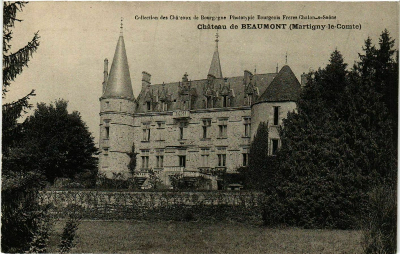 Carte postale ancienne Chateau de Beaumont (Martigny-le-Comte) à Château