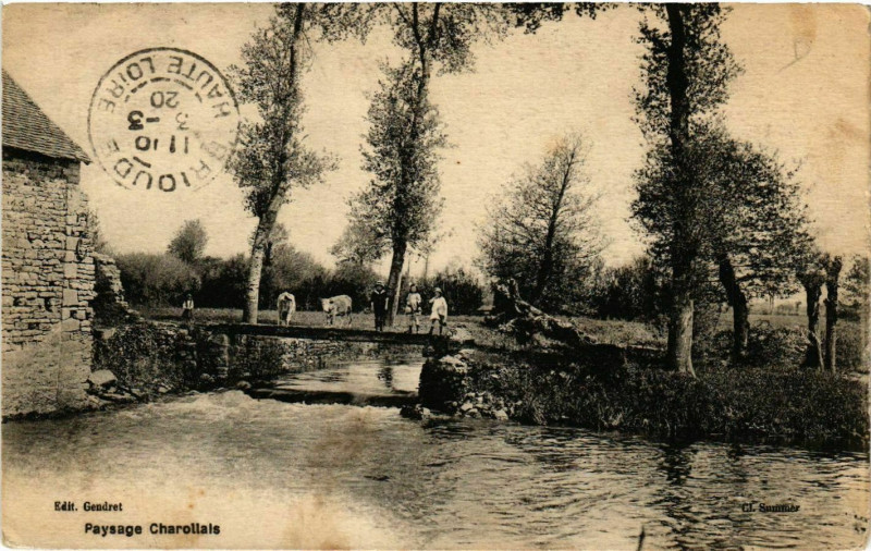 Carte postale ancienne Paysage Charoilais