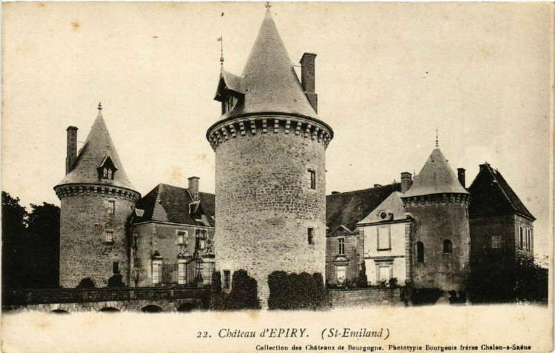 Carte postale ancienne Chateau d'Epiry (Saint-Emiland) à Château