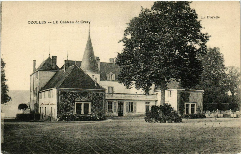 Carte postale ancienne Ozolles - Le Chateau de Crary à Ozolles