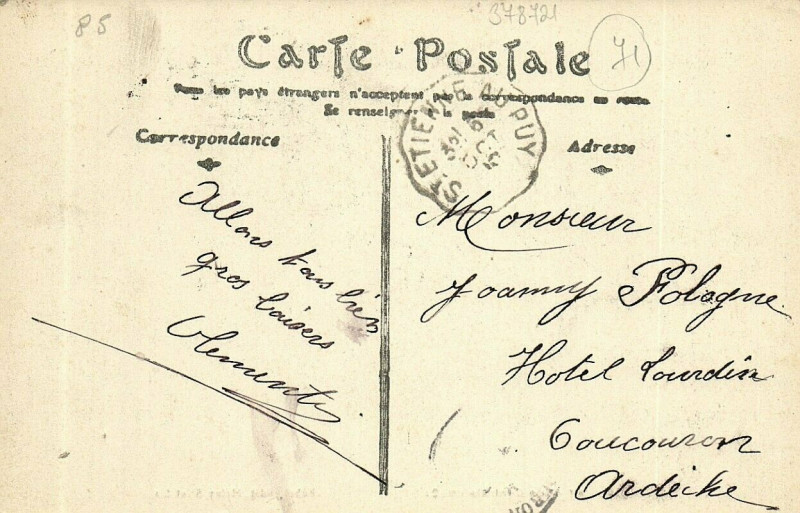 Carte postale ancienne Melay Rue Centrale N. 2 à Melay