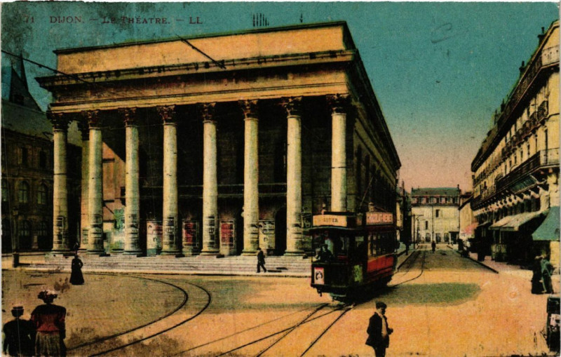 Carte postale ancienne Dijon - Le Théatre à Dijon
