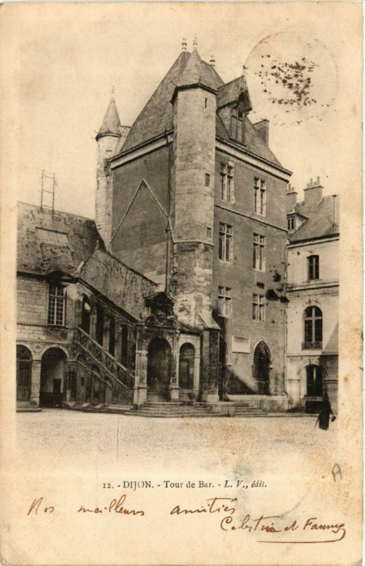 Carte postale ancienne Dijon - Tour de Bar à Dijon
