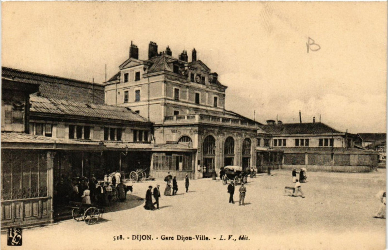 Carte postale ancienne Dijon - Gare Dijon-Ville à Dijon
