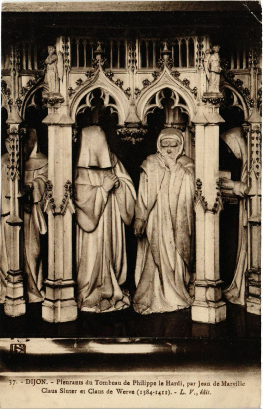 Carte postale ancienne Dijon - Pleurants du Tombeau de Philippe le Hardi à Dijon
