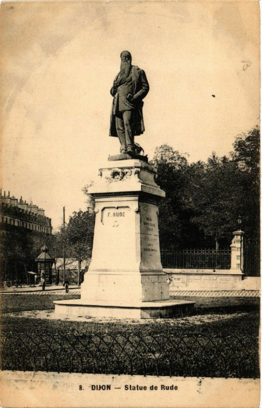 Carte postale ancienne Dijon - Statue de Rude à Dijon