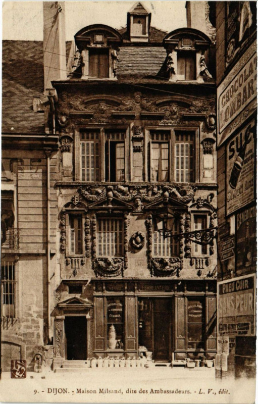 Carte postale ancienne Dijon - Maison Milsand - Dite des Ambassadeurs à Dijon