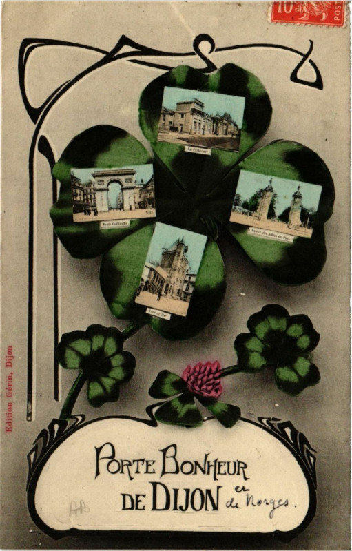 Carte postale ancienne Dijon - Scenes - Porte Bonheur de Dijon à Dijon