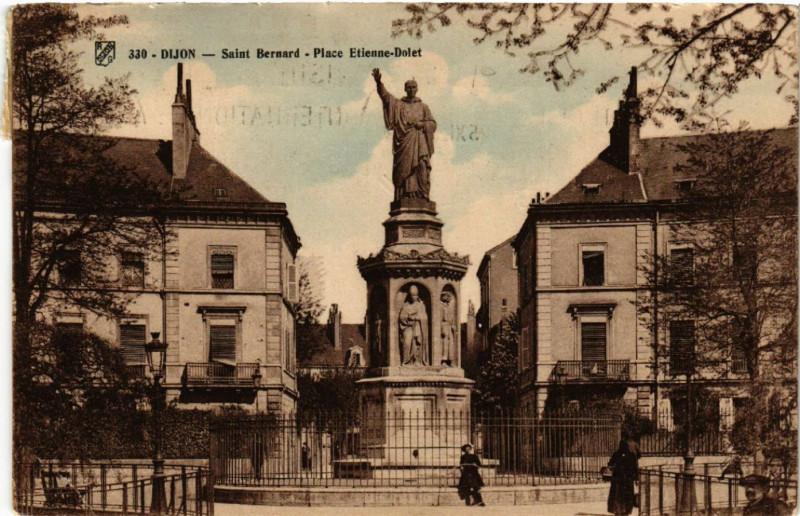 Carte postale ancienne Dijon - Saint Bernard - Place Etienne-Dolet à Dijon