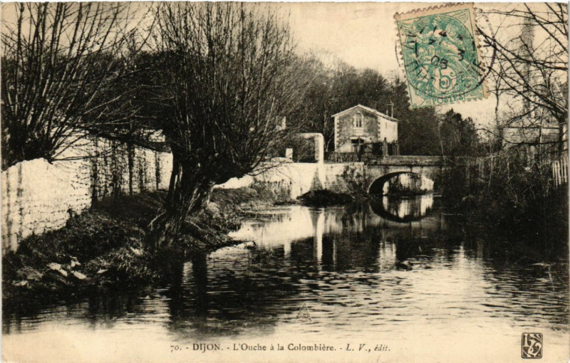 Carte postale ancienne Dijon - L'Ouche a la Colombiere à Dijon