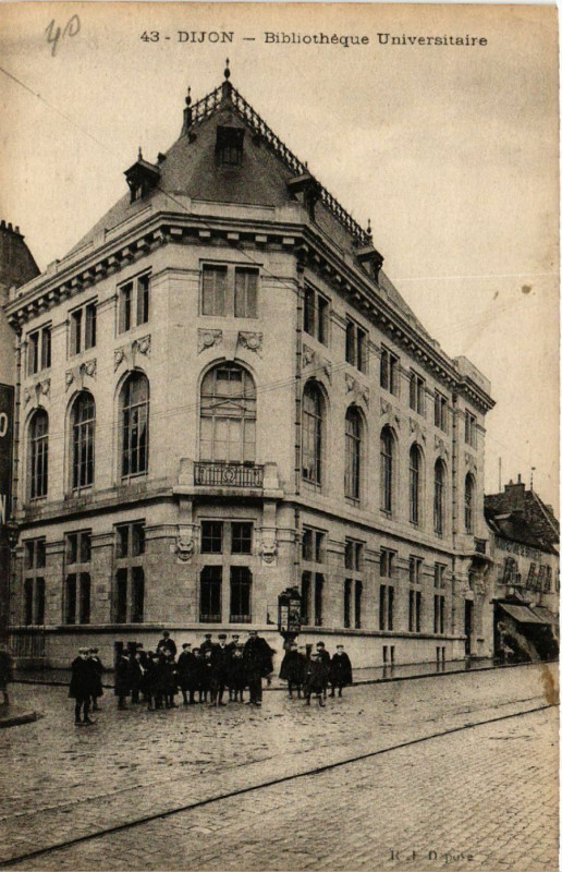 Carte postale ancienne Dijon - Bibliotheque Universitaire à Dijon