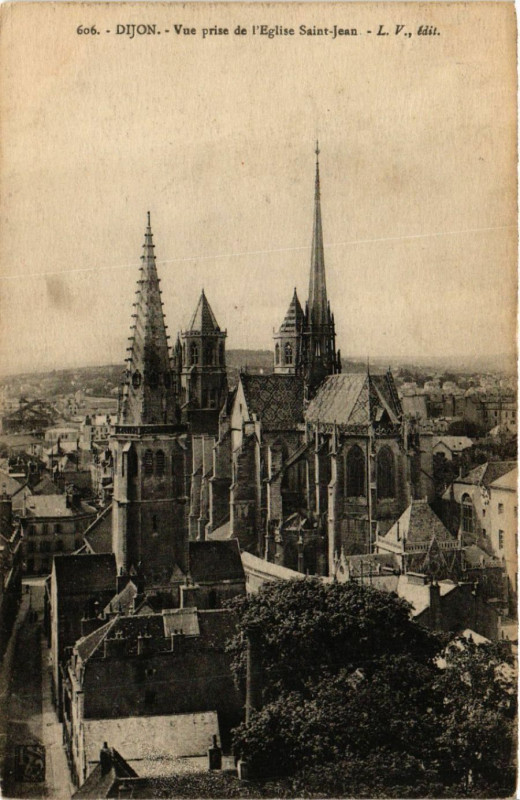 Carte postale ancienne Dijon - Vue prise de Eglise Saint-Jean à Dijon