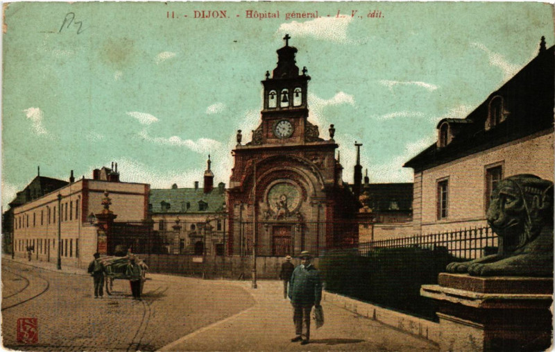 Carte postale ancienne Dijon - Hopital General à Dijon