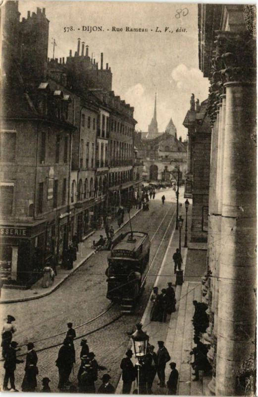 Carte postale ancienne Dijon - Rue Rameau à Dijon