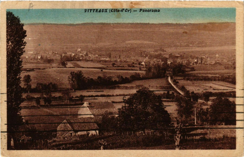 Carte postale ancienne Vitteaux - Panorama à Vitteaux