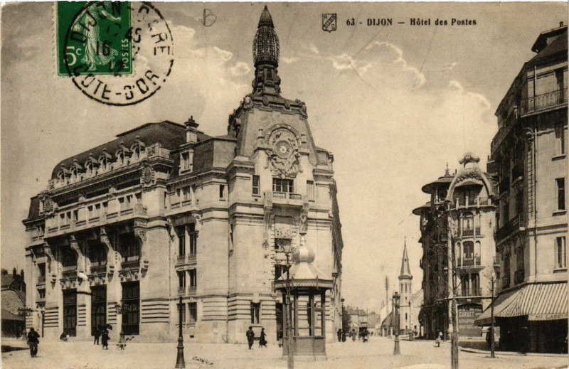 Carte postale ancienne Dijon - Hotel des Postes à Dijon