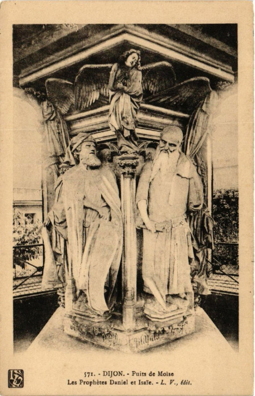 Carte postale ancienne Dijon - Puits de Moise - Les Prophetes Daniel et Isaie à Dijon