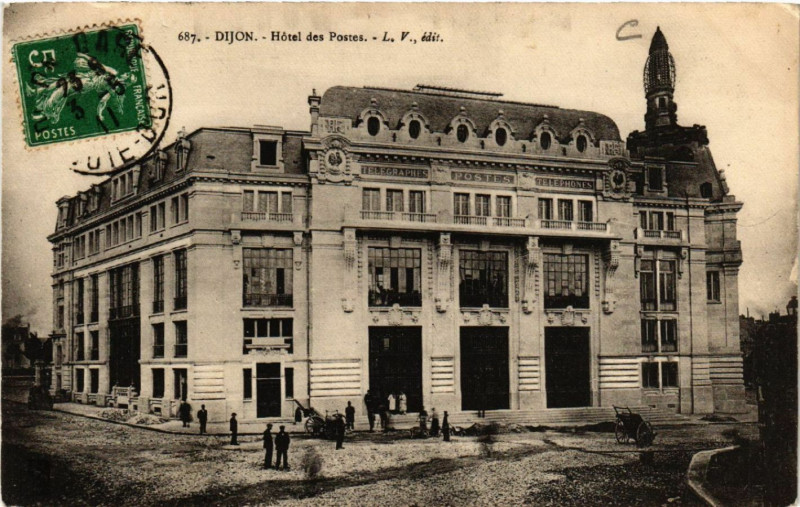 Carte postale ancienne Dijon - Hotel des Postes à Dijon