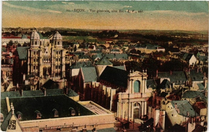 Carte postale ancienne Dijon - Vue générale - coté Est à Dijon