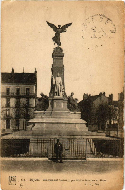 Carte postale ancienne Dijon - Monument Carnot à Dijon