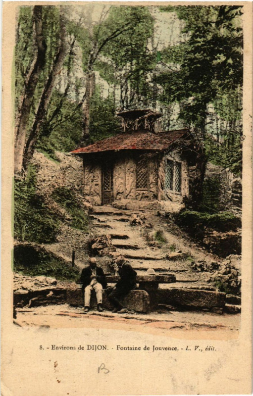 Carte postale ancienne Dijon - Env. - Fontaine de Jouvence à Dijon