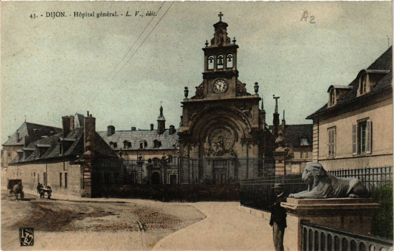 Carte postale ancienne Dijon - Hopital General à Dijon