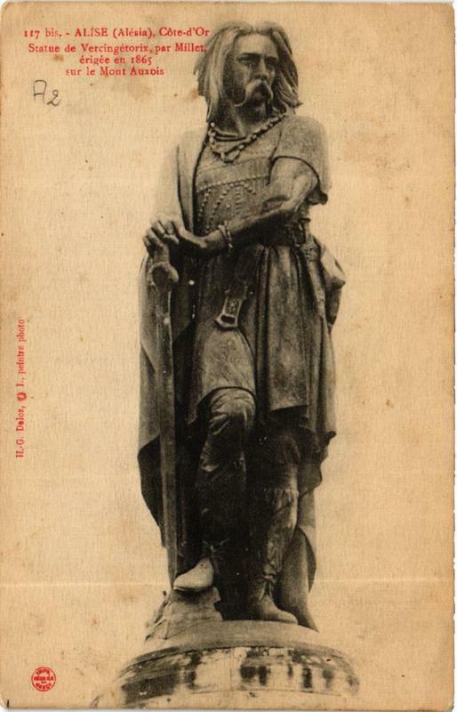 Carte postale ancienne Alise Statue de Vercingetorix par Millet