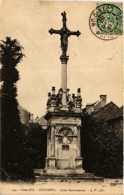 Carte postale ancienne Couchey Croix Renaissance à Couchey