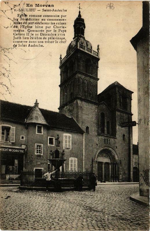 Carte postale ancienne Saulieu Saint-Andoche à Saulieu