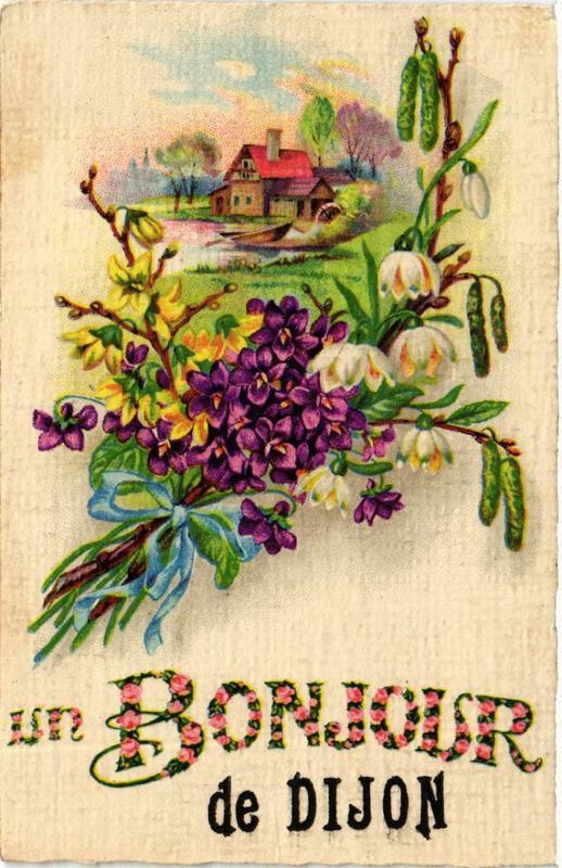 Carte postale ancienne Un Bonjour de Dijon à Dijon