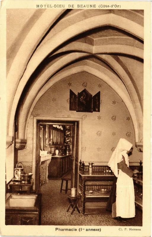 Carte postale ancienne Beaune Hotel-Dieu - Pharmacie à Beaune
