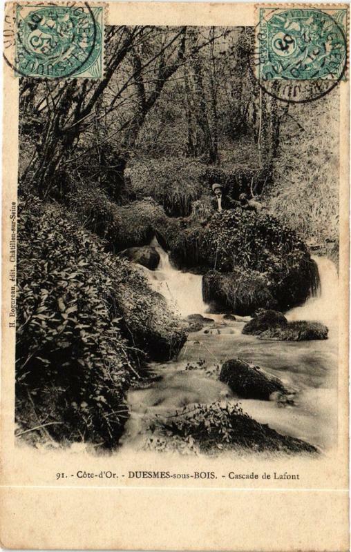 Carte postale ancienne Duesmes-sous-Bois Cascade de Lafont à Duesme
