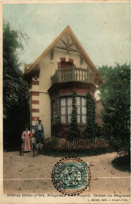 Carte postale ancienne Dienay Propriete Veil-Picard. Chalet du Regisseu à Diénay